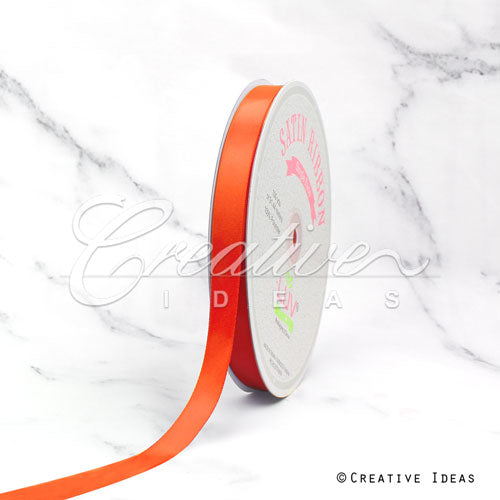 5/8" Single Face Satin Ribbon - 100 Yards (Orange)