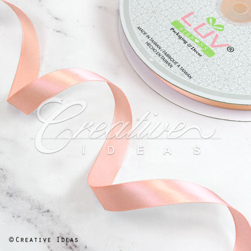5/8" Single Face Satin Ribbon - 100 Yards (Peach)