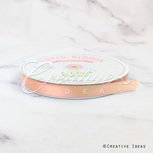 5/8" Single Face Satin Ribbon - 100 Yards (Peach)