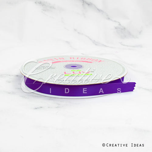 5/8" Single Face Satin Ribbon - 100 Yards (Purple)