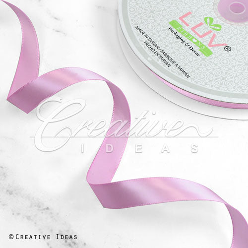 5/8" Single Face Satin Ribbon - 100 Yards (Rosy Mauve)