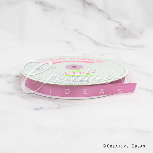 5/8" Single Face Satin Ribbon - 100 Yards (Rosy Mauve)