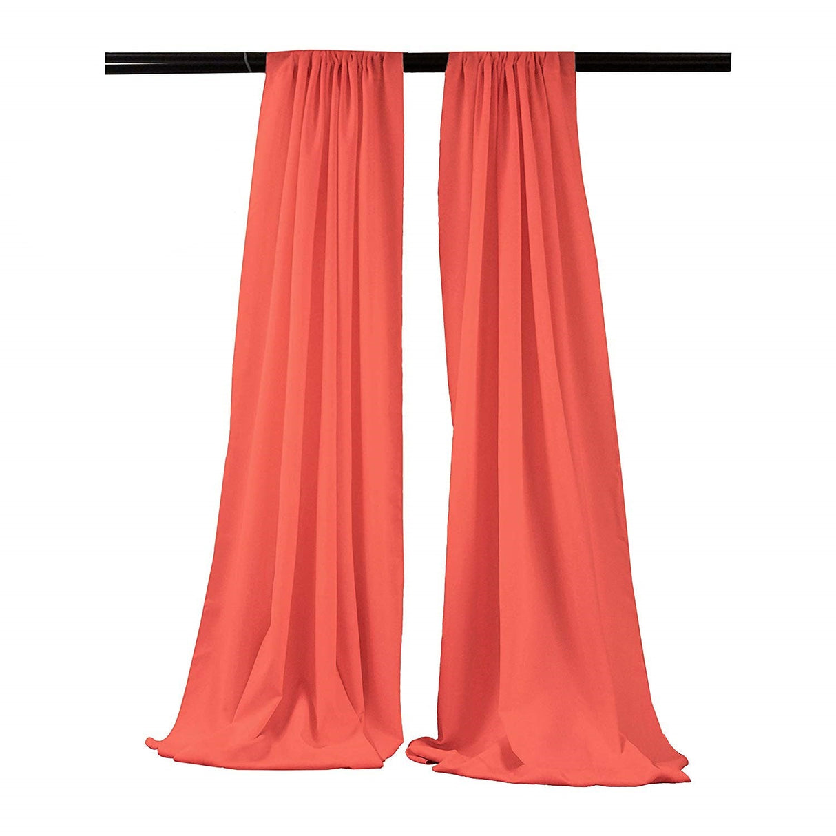 Polyester Poplin Fabric - Backdrop Drape Curtain Panel, Room Divider, 5 Feet Wide x 6 Feet High, Color Options (1 Pair)