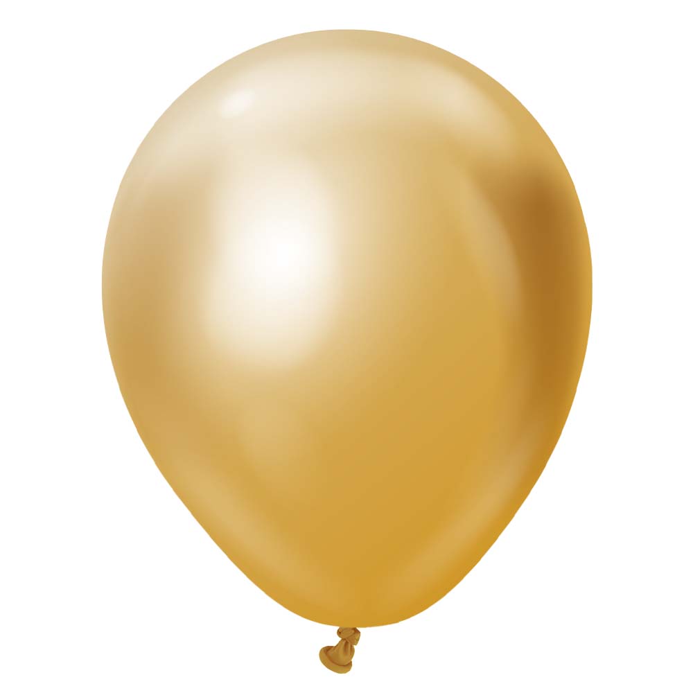 5 Inch Mirror Gold Latex Balloons