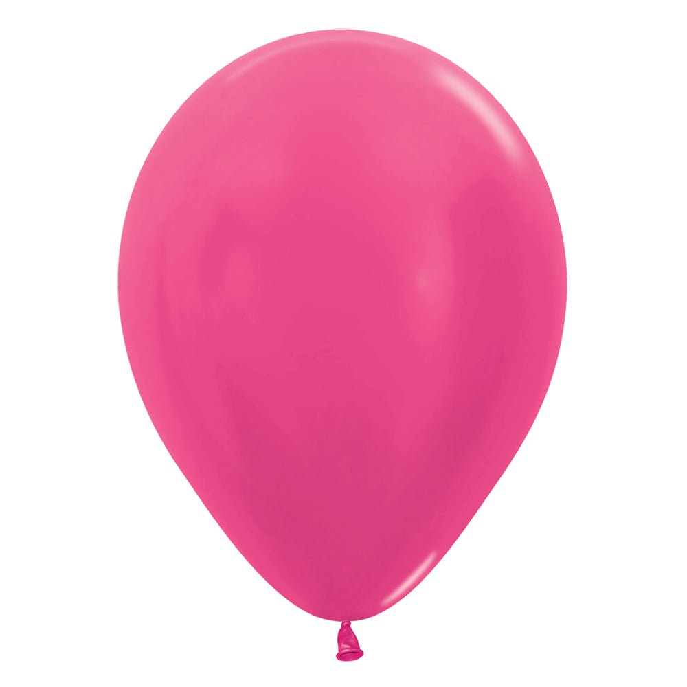 Latex Balloons 5 Inch Metallic Fuchsia