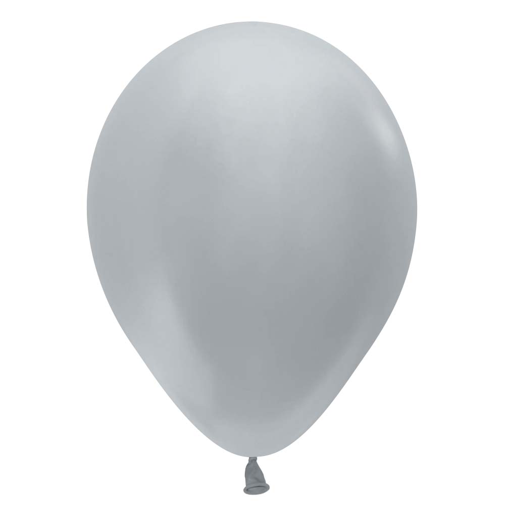 Latex Balloons 5 Inch Metallic Silver