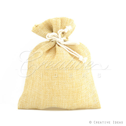 5"X6.5" Faux Burlap Pouches - Sold By A Dozen Pieces ( 6 Pieces/Inner Pack) (Natural)