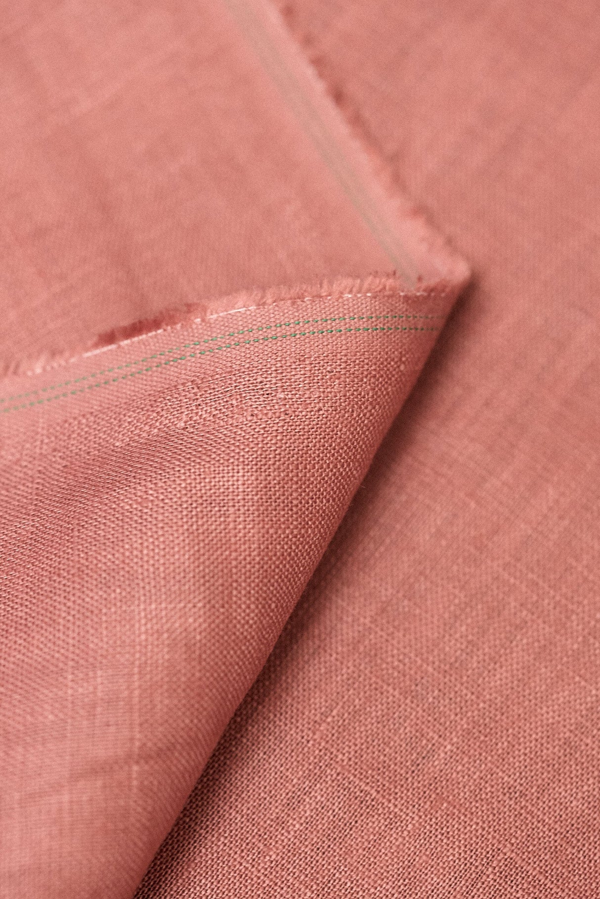 Pure Linen Fabric Light Rust