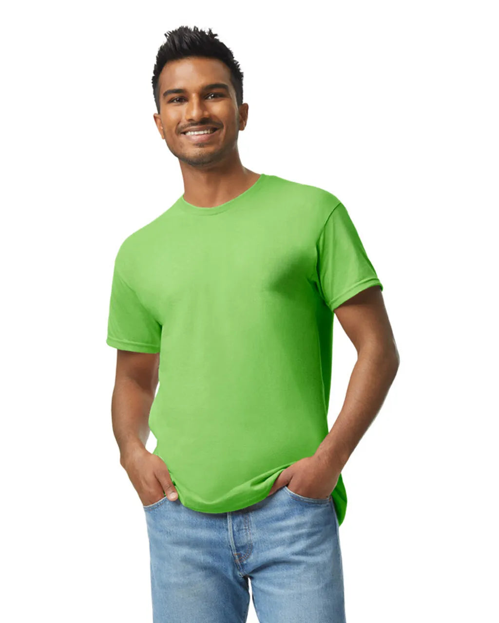 Gildan 5000 Adult Heavy Cotton Fabric - Lime, Short Sleeve, Classic Fit (1 Shirt)