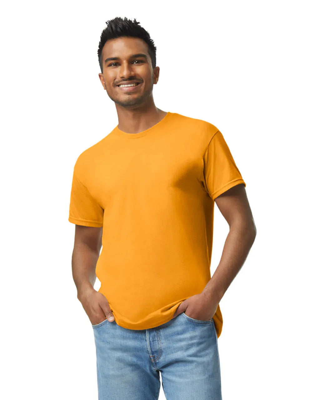 Gildan 5000 Adult Heavy Cotton T-Shirt Fabric - Gold, Short Sleeve, Classic Fit (1 Piece)