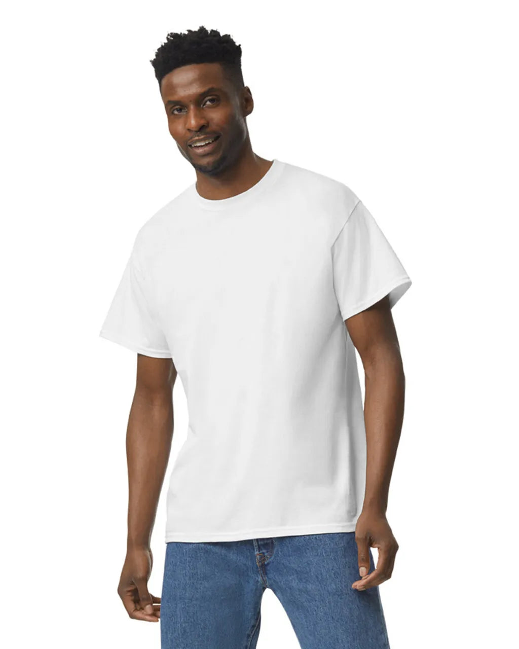 Gildan 5000 Adult Heavy Cotton Fabric - White, Short Sleeve, Classic Fit (1 Shirt)