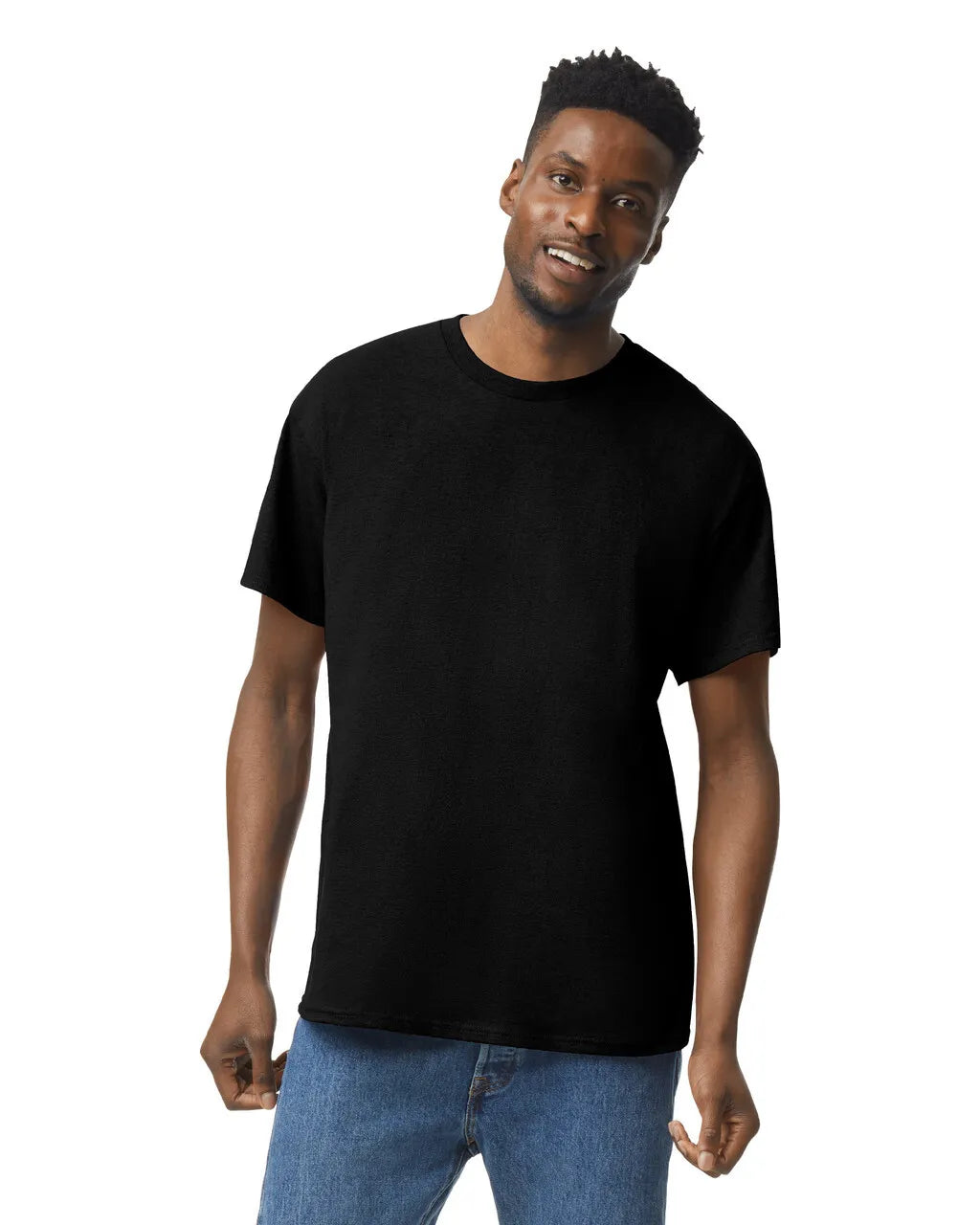 Gildan 5000 Adult Heavy Cotton T-Shirt - Black, Classic Fit, Short Sleeve (1 Piece)
