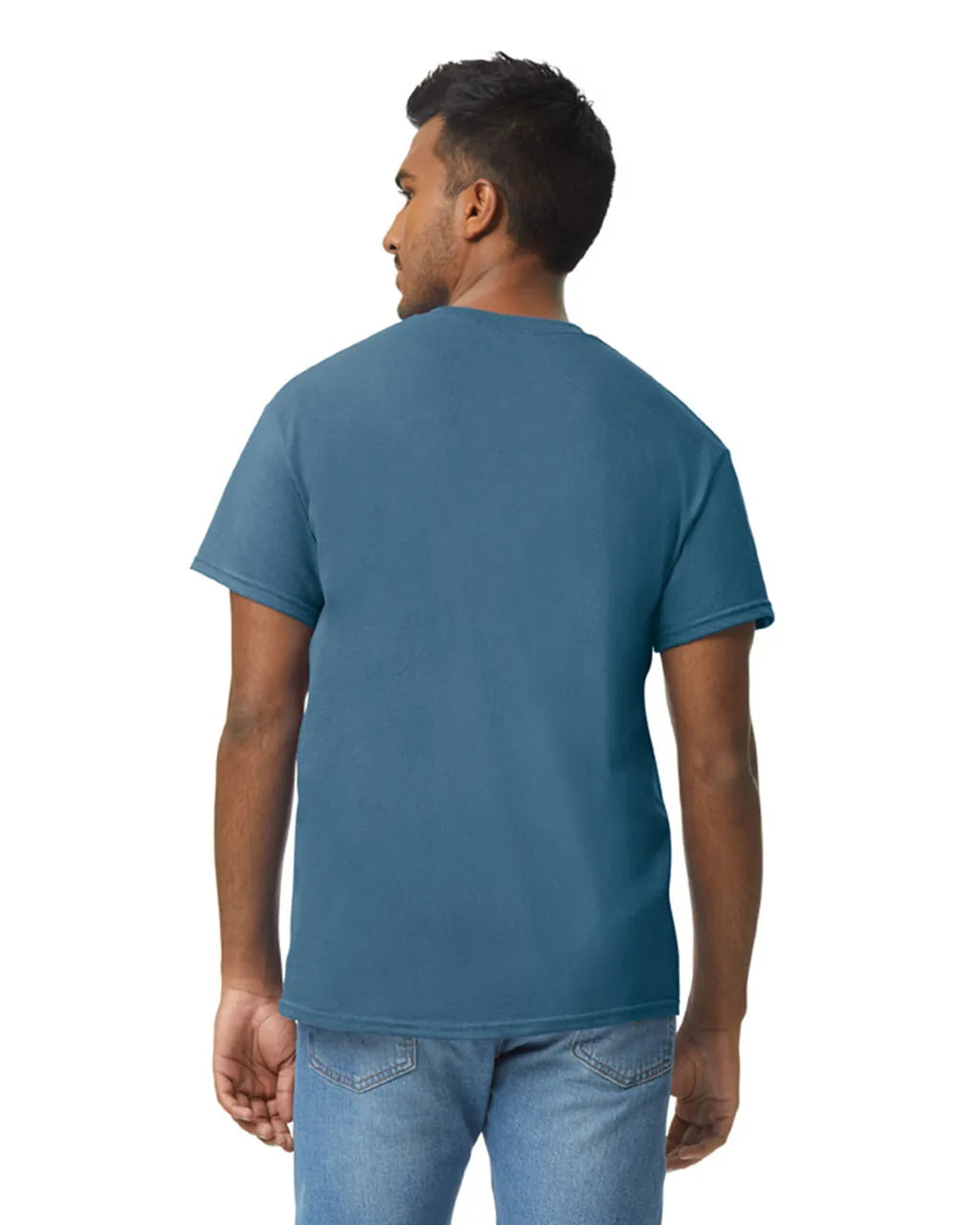Gildan 5000 Adult Heavy Cotton T-Shirt - Indigo Blue, Short Sleeve, Classic Fit (1 Shirt)