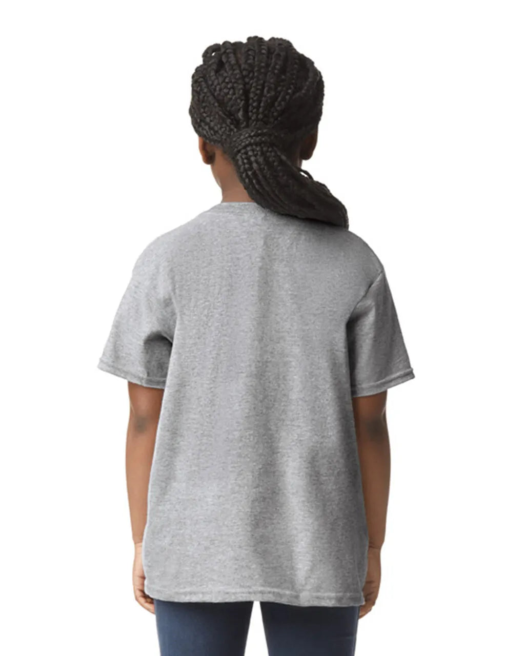 Gildan 5000B Youth Heavy Cotton T-Shirt Fabric - Sport Grey, Classic Fit, Short Sleeve (1 Piece)