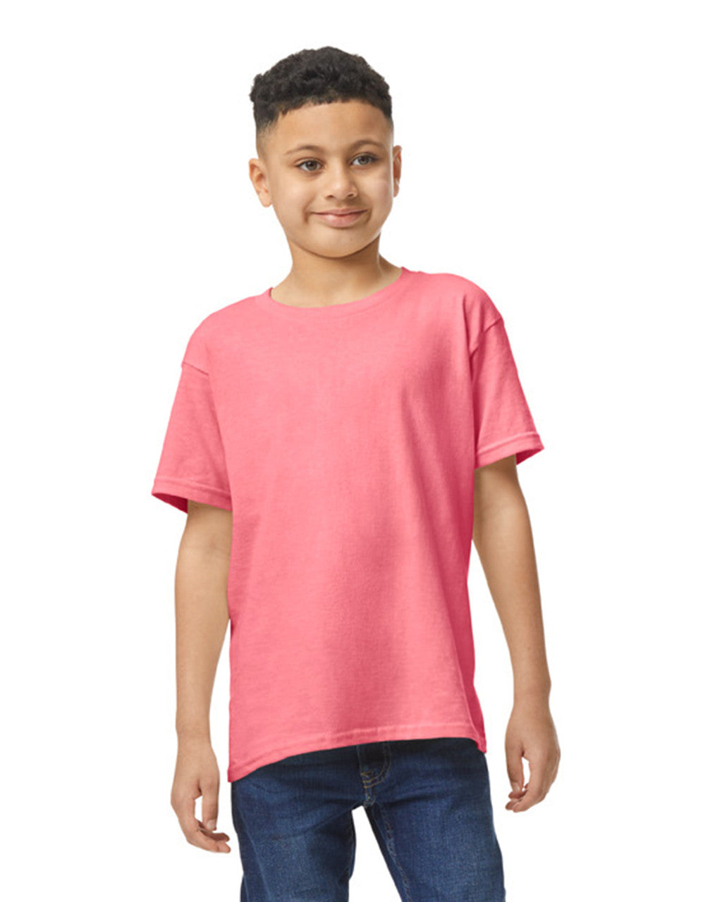 Gildan 5000B Youth Heavy Cotton Fabric - Coral Silk, Short Sleeve, Classic Fit (1 Piece)