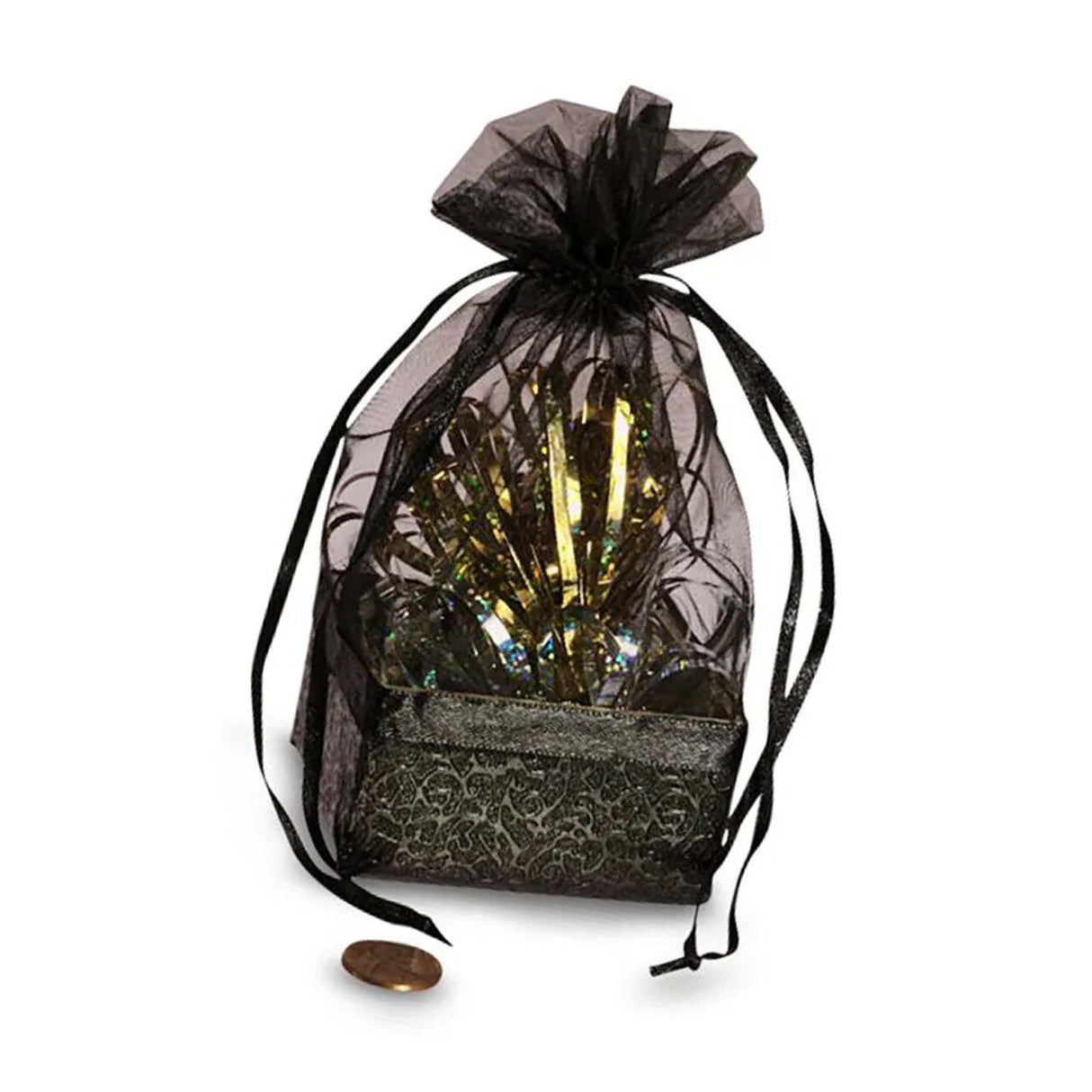 Box On The Bottom Organza Bags 2 1/2'' x 2 7/8'' x 6 1/2'' Favors