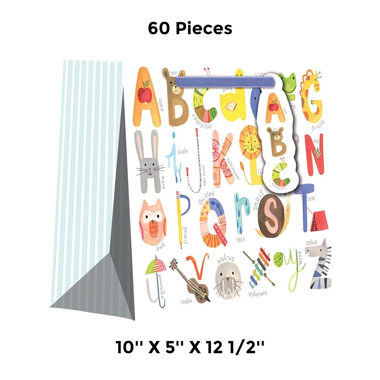 Patterned Gift Bags 10" X 5" X 12 1/2" Strong Eco-Friendly Gift Bags