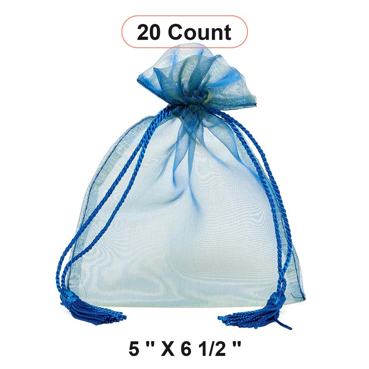 Jewel Tone Iridescent Sheer Tasseled Bags 5'' x 6 1/2'' for Packaging