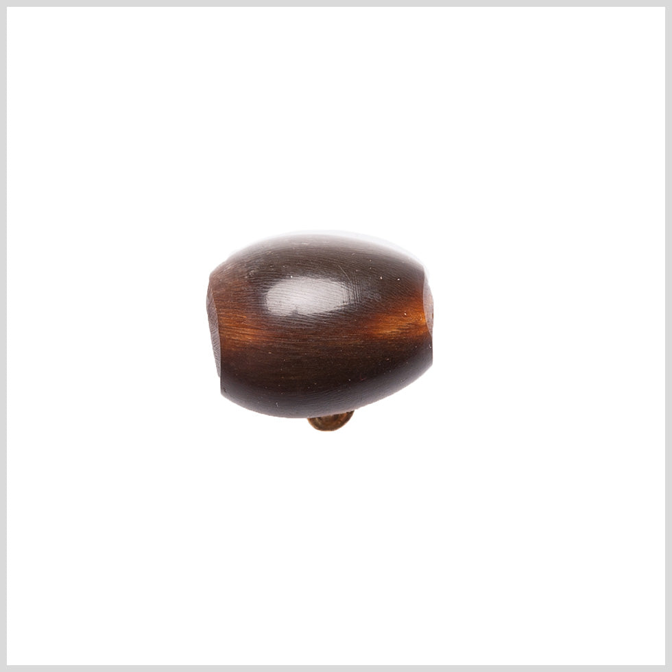 Brown Horn Shank Back Button - 24L/15mm