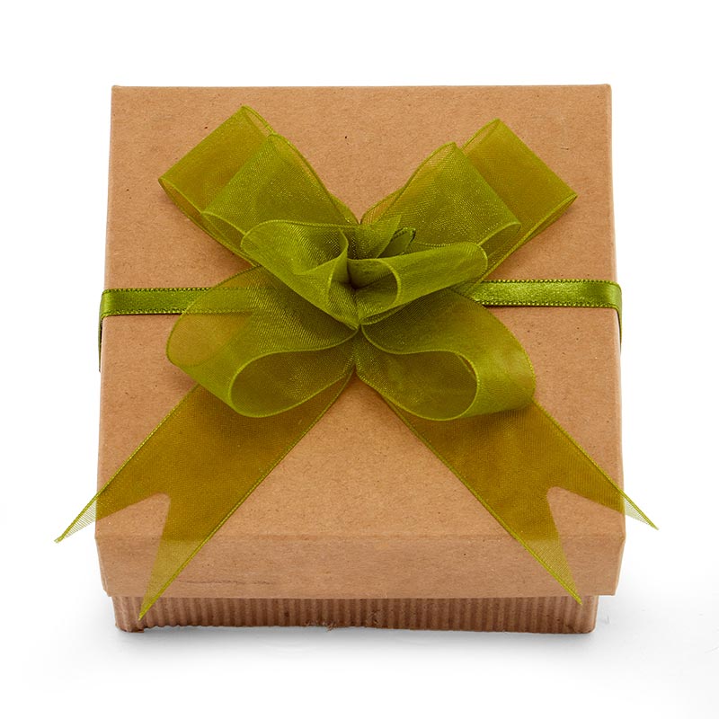 Sheer Organza Fabric Butterfly Bow 4 '' 50 each / package Old Willow Color