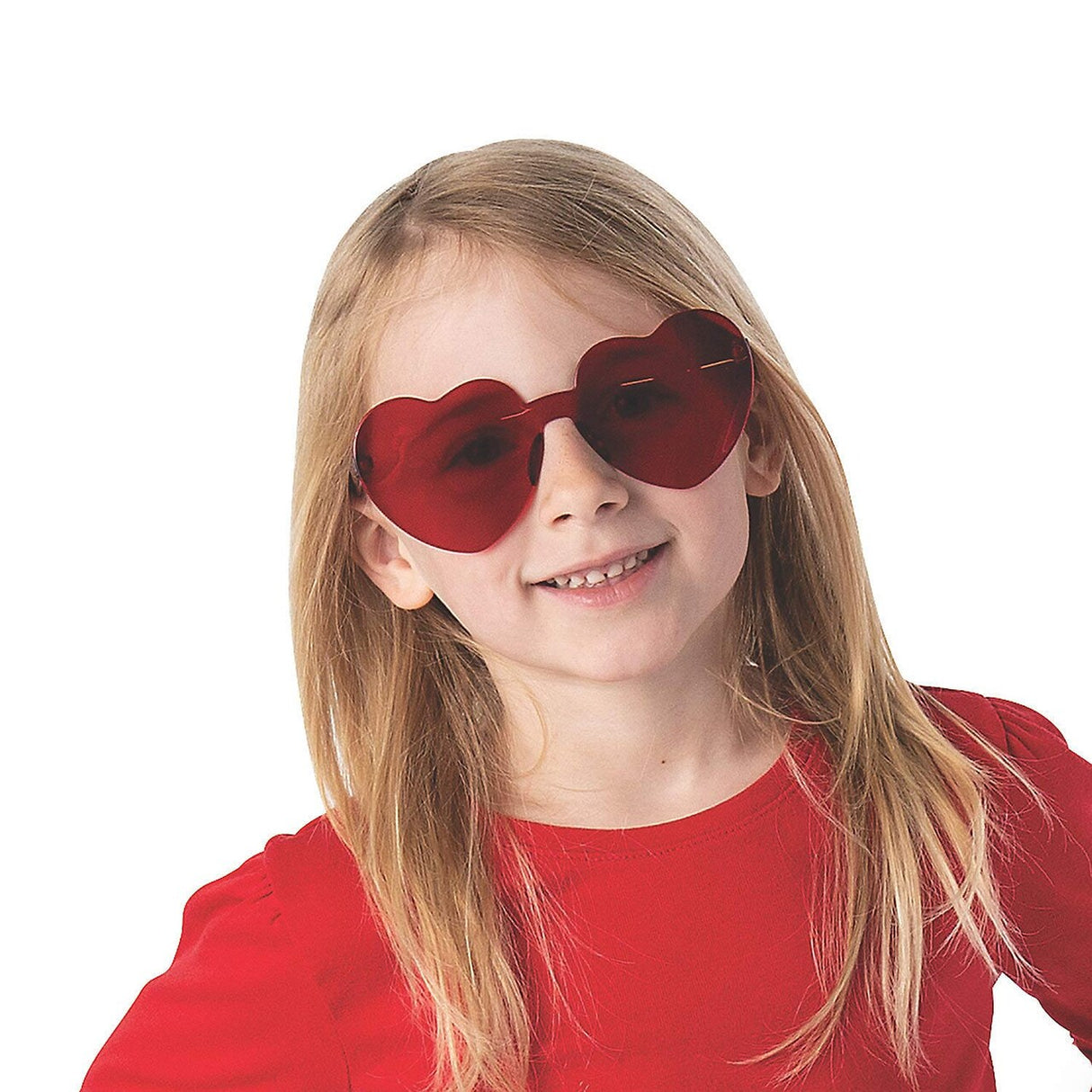 Kids Valentine Rimless Heart Glasses – Pack of 12
