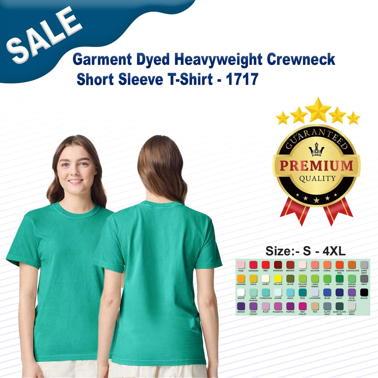 Comfort Colors® Garment Dyed Heavyweight Crewneck Short Sleeve T-Shirt