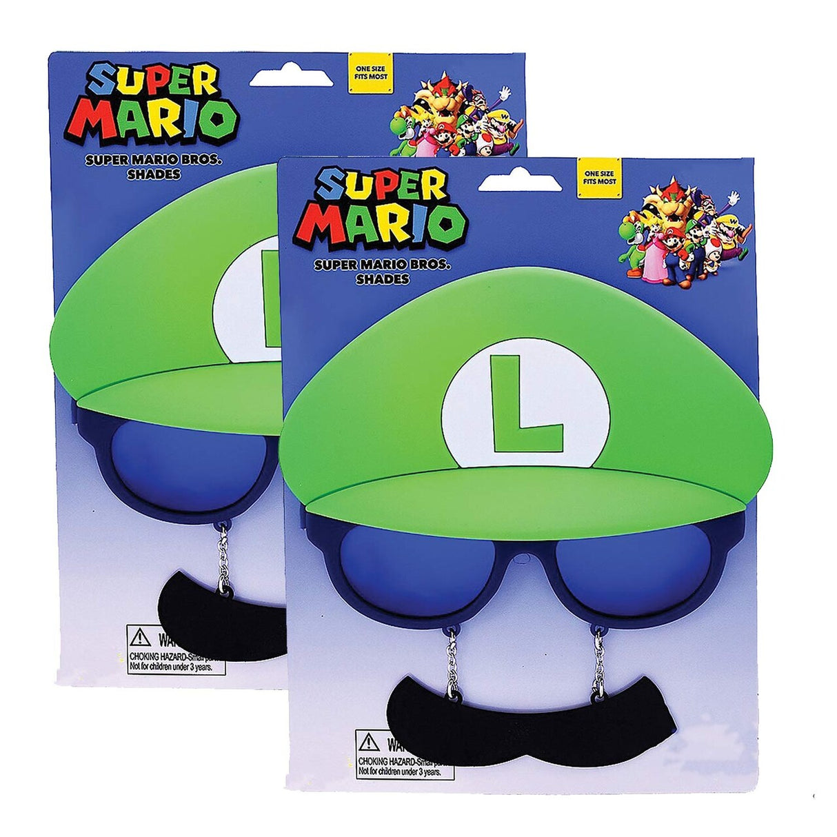Adults Super Mario Bros.™ Luigi Glasses – 1 Pair