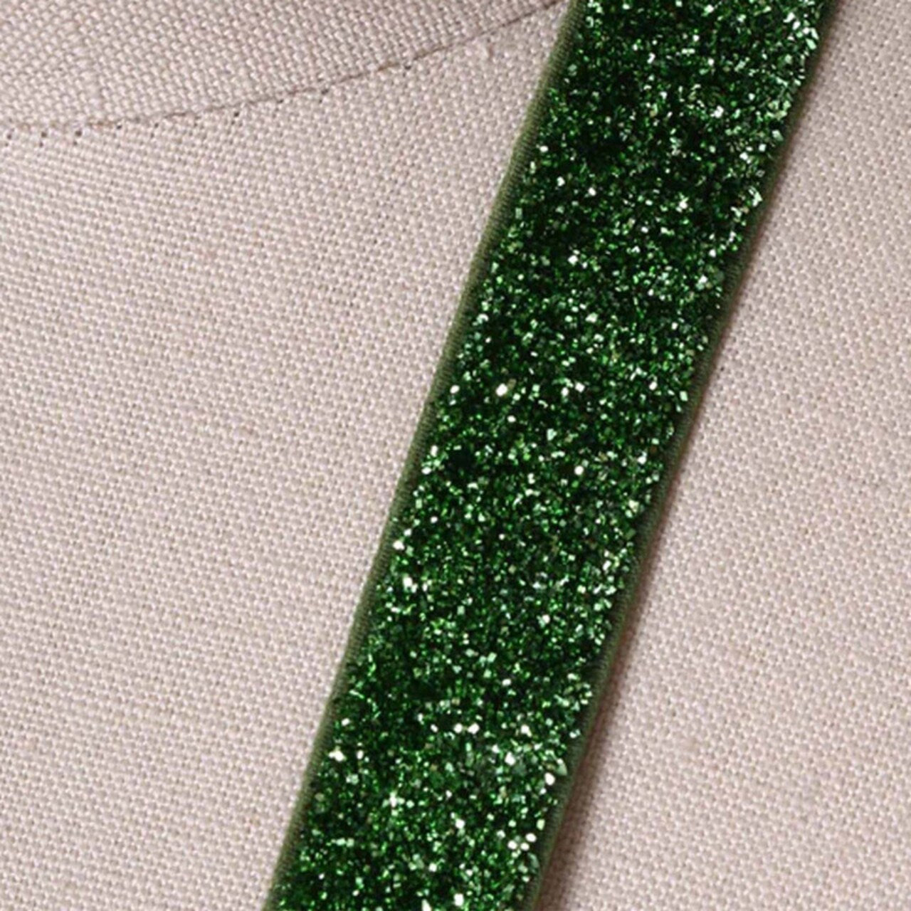 2 Yards 5/8" Grass Green Glitter Elastic Trim for Headband Making