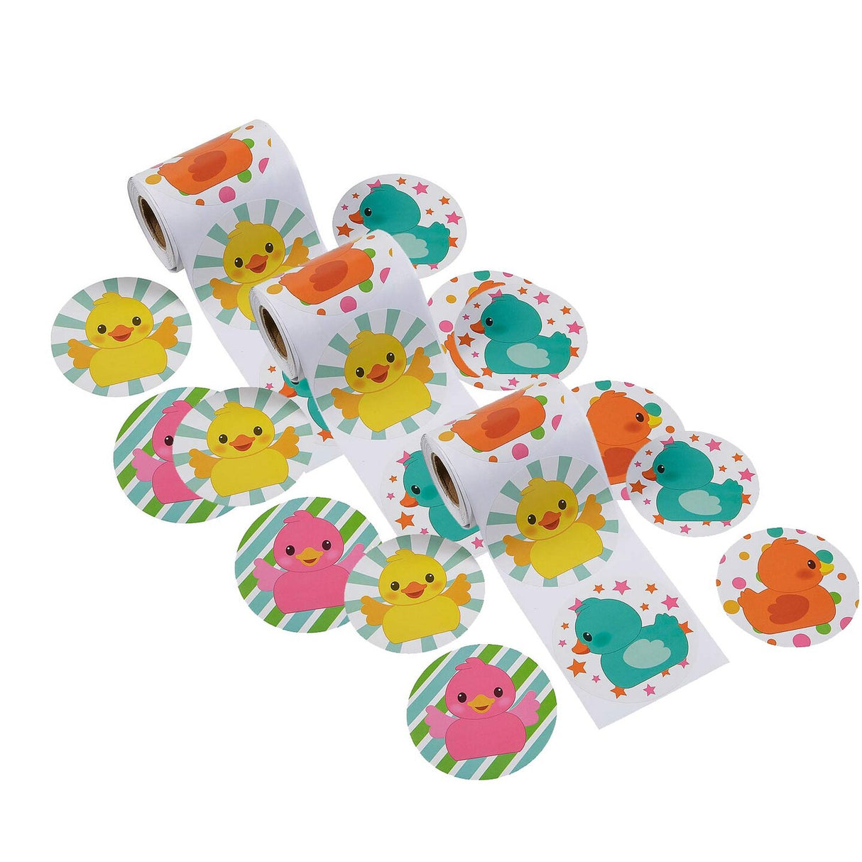 Lucky Duck Sticker Roll 100 Pieces