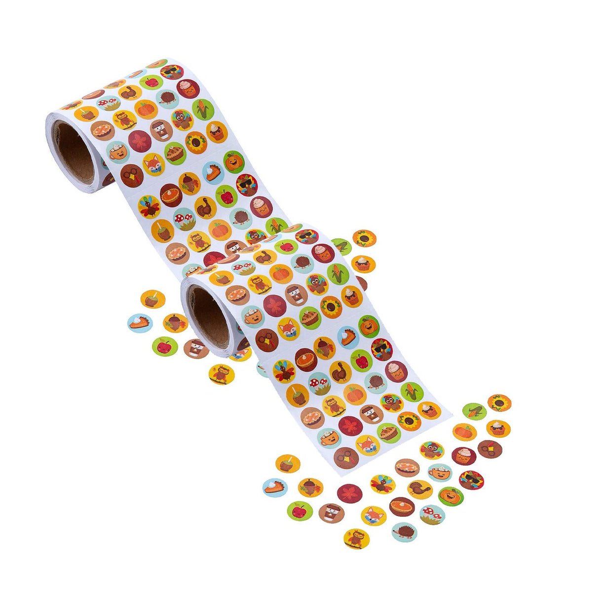 Mini Thanksgiving Sticker Roll 1000 Pieces