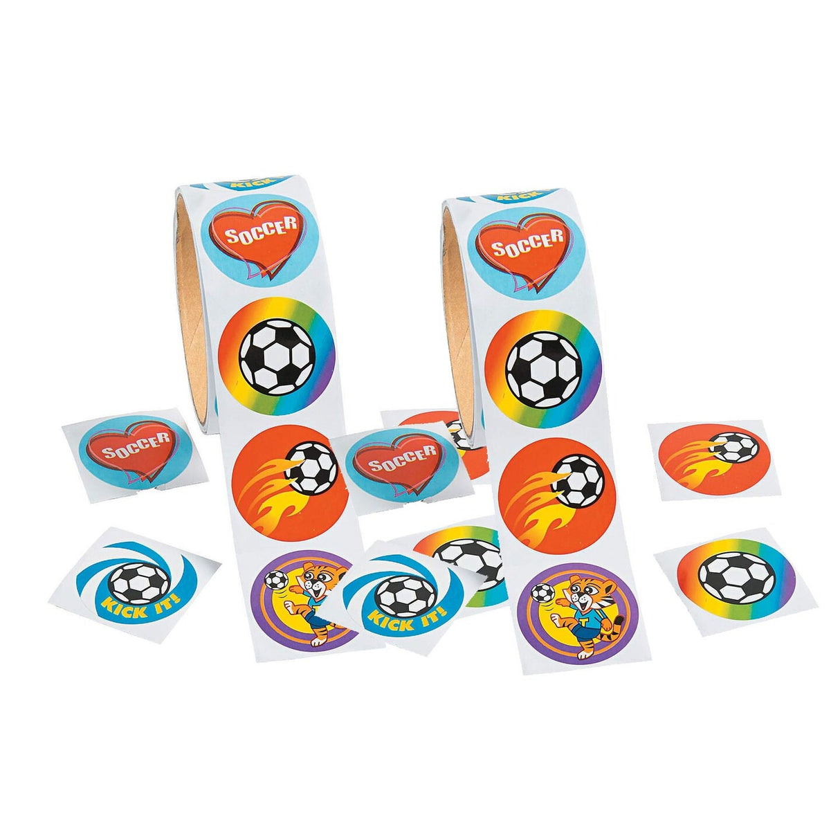 Soccer Sticker Roll 100 Pieces