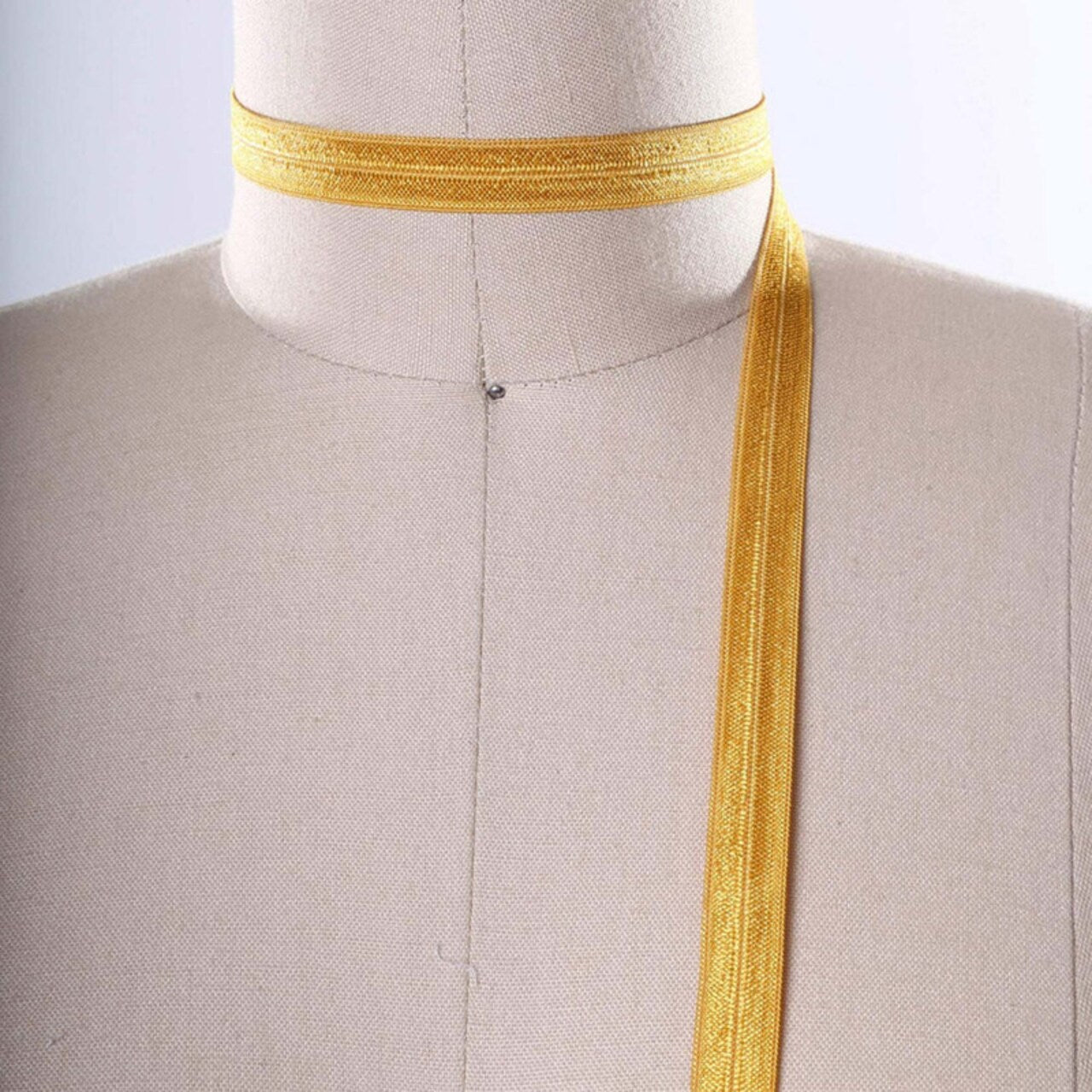 3 Yards 5/8" Gold Fold Over Minimize Irritation Soft Elastic Trim