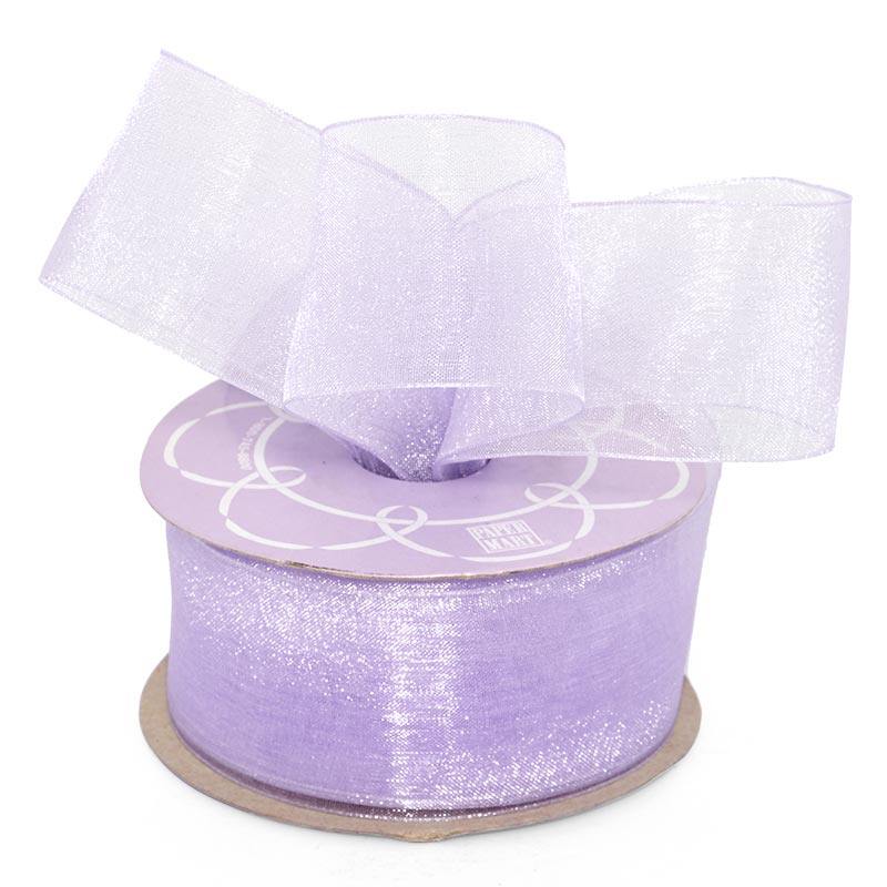 Shimmer Sheer Organza Ribbon – Wisteria, 1 1/2" x 100 Yards (1 Roll)