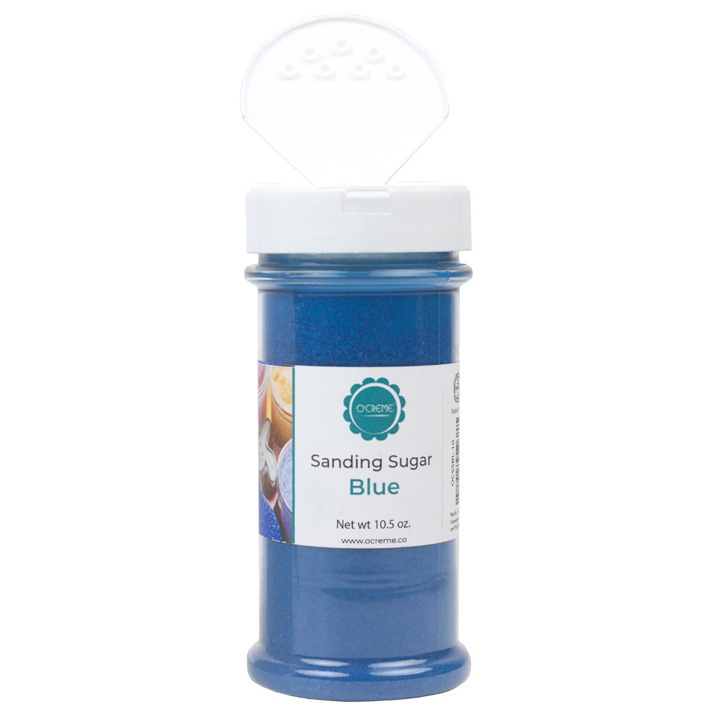 O'Creme Blue Sanding Sugar, 10.5 oz.