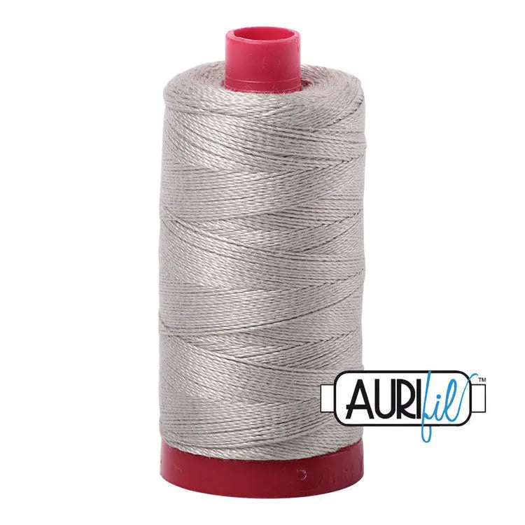 Cotton Thread 12 WT Light Grey Large Spool