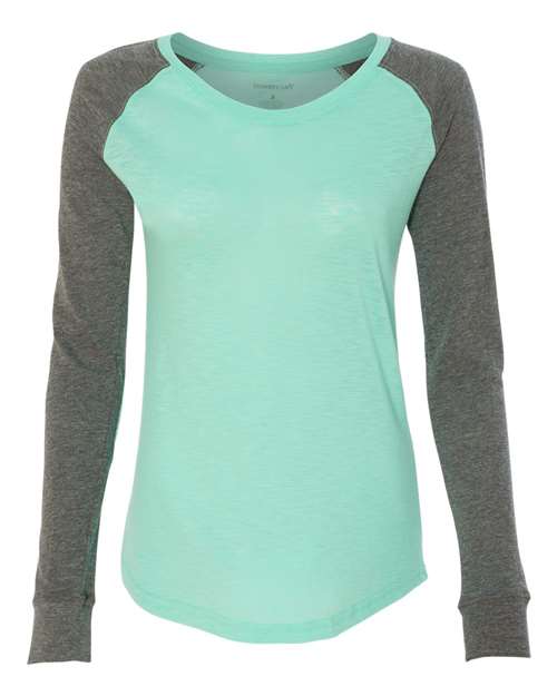 Women's Preppy Patch Slub Long Sleeve T-Shirt