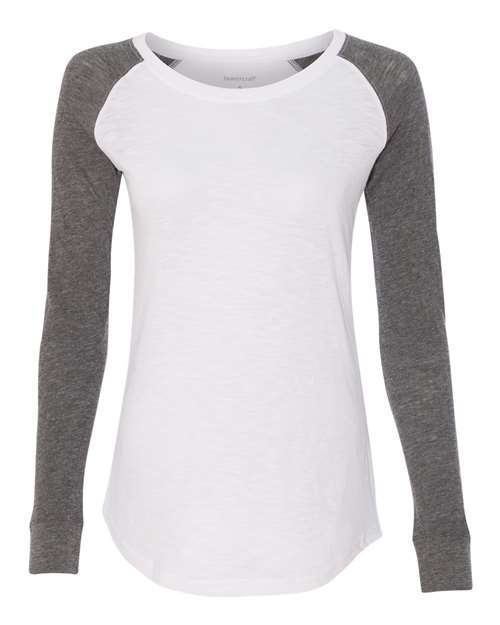 Women's Preppy Patch Slub Long Sleeve T-Shirt