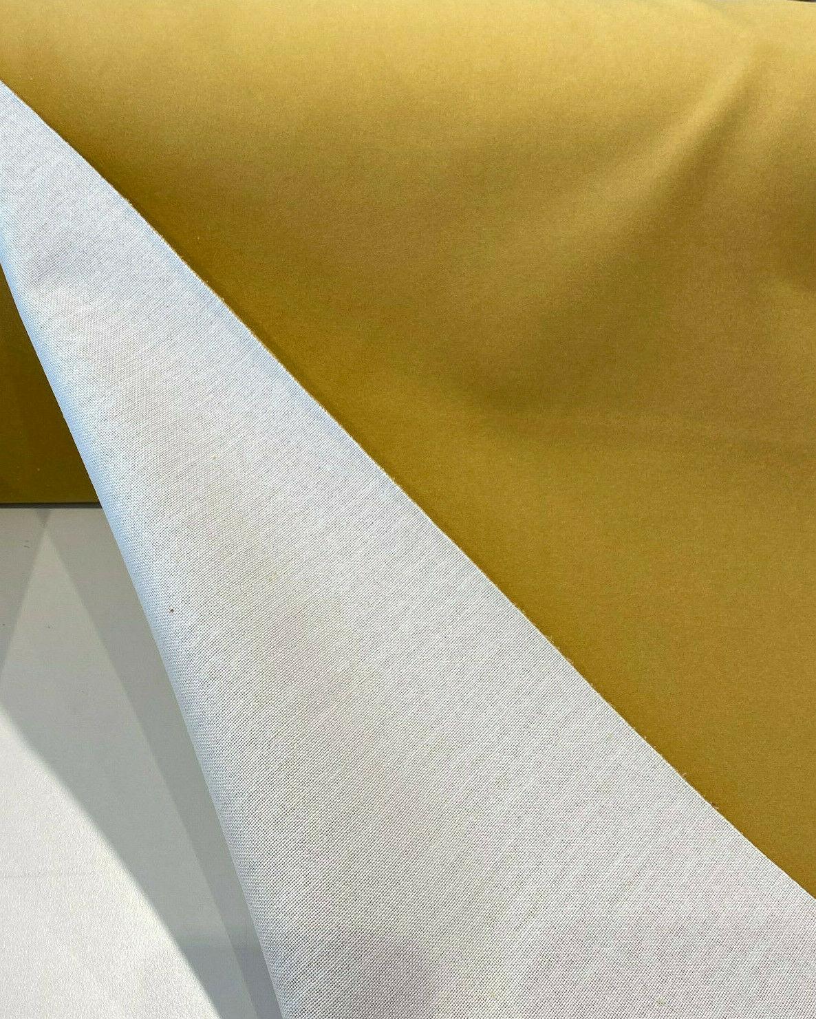 Fabricut Supreme Velvet Yellow Gold Velvet Fabric - Yellow Gold Solid, 54" Width (1 Yard)