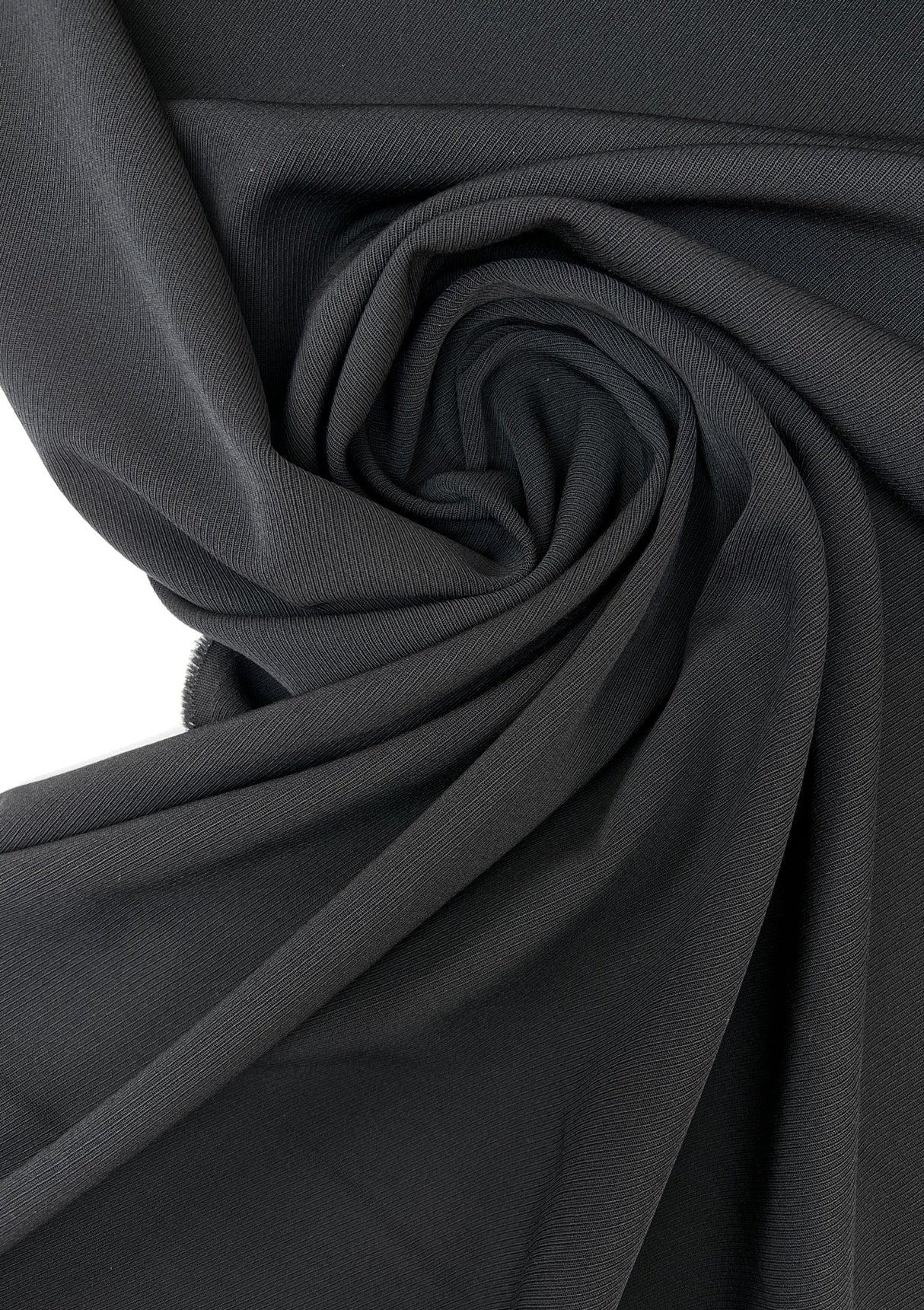 Black Wool Blend Suit Fabric