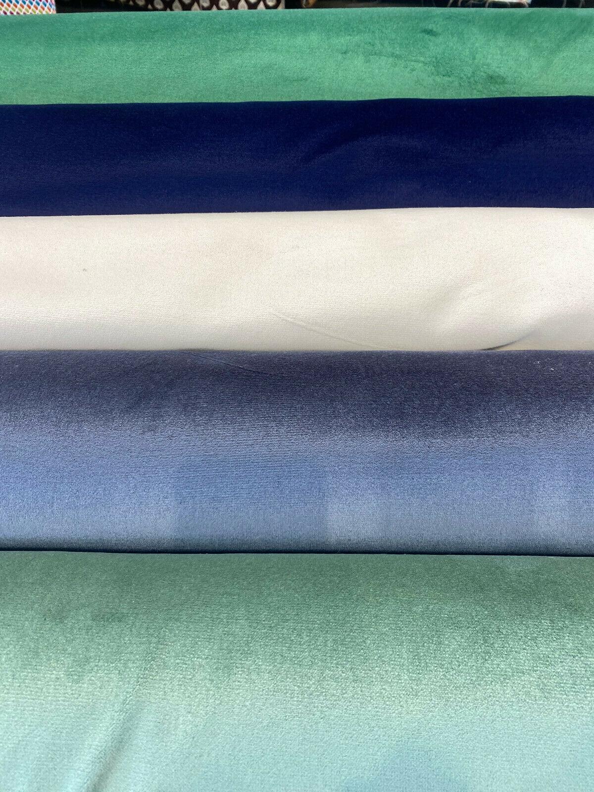 Perennials Plushy Blue Hello Sailor Acrylic Fabric - Navy Blue, Velvet Upholstery, 54" Width (1 Yard)