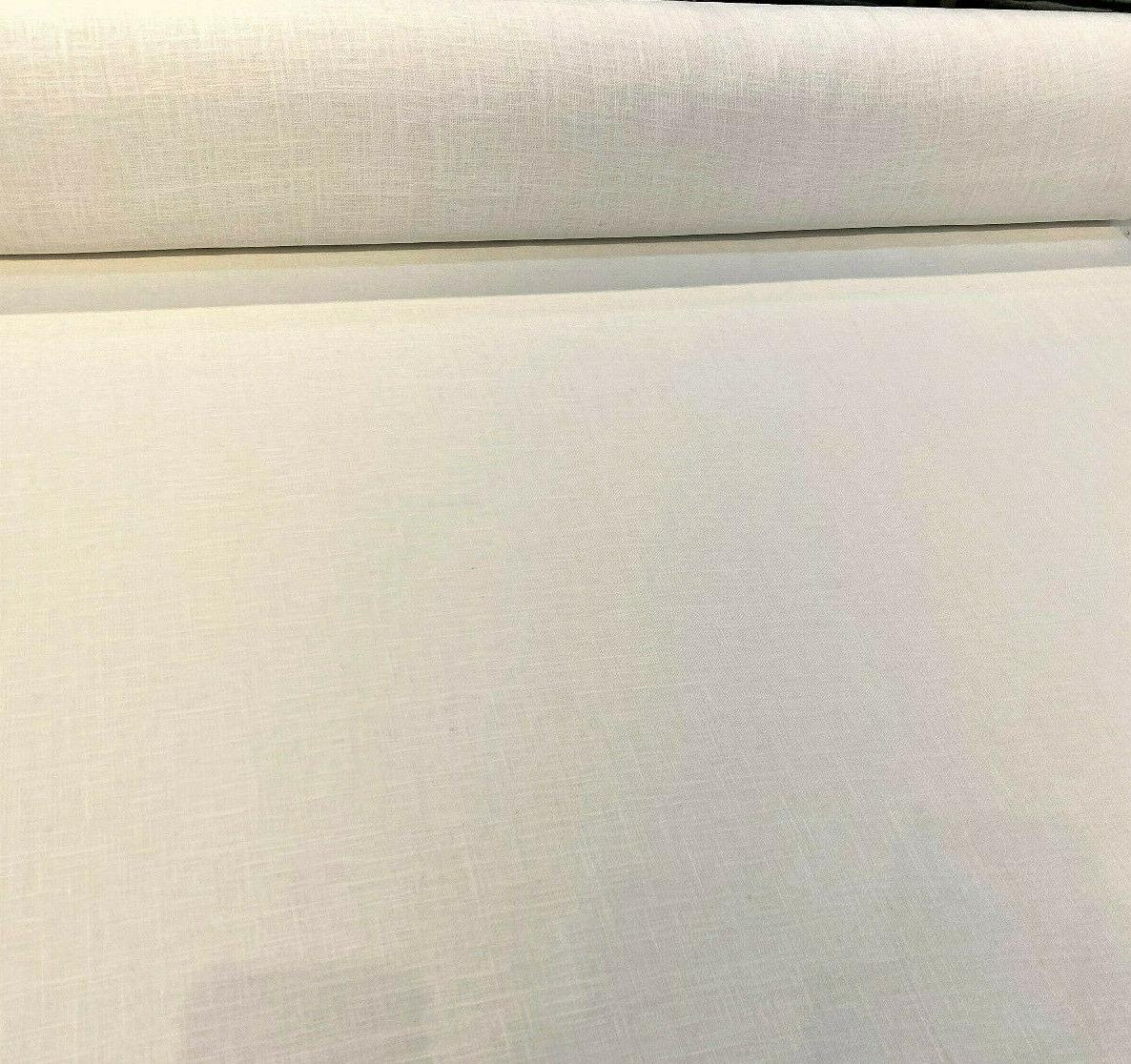 Ivory Linen Ramie Fabric - Ivory Oyster, Drapery Upholstery, 54" Width (1 Yard)