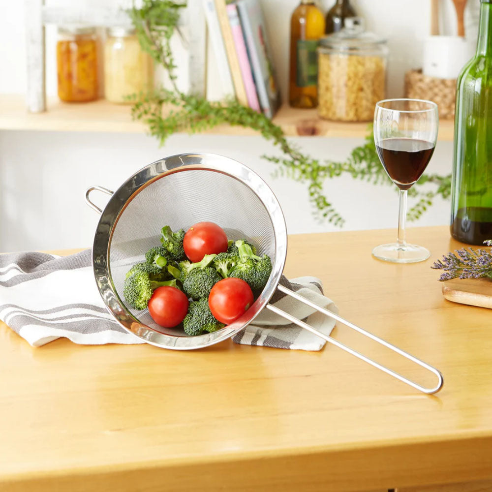 RSVP International Stainless Steel Mesh Strainer, 8" Diameter
