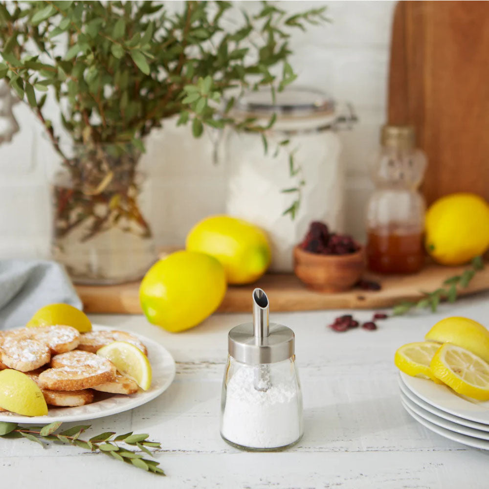 RSVP International Glass Sugar Dispenser