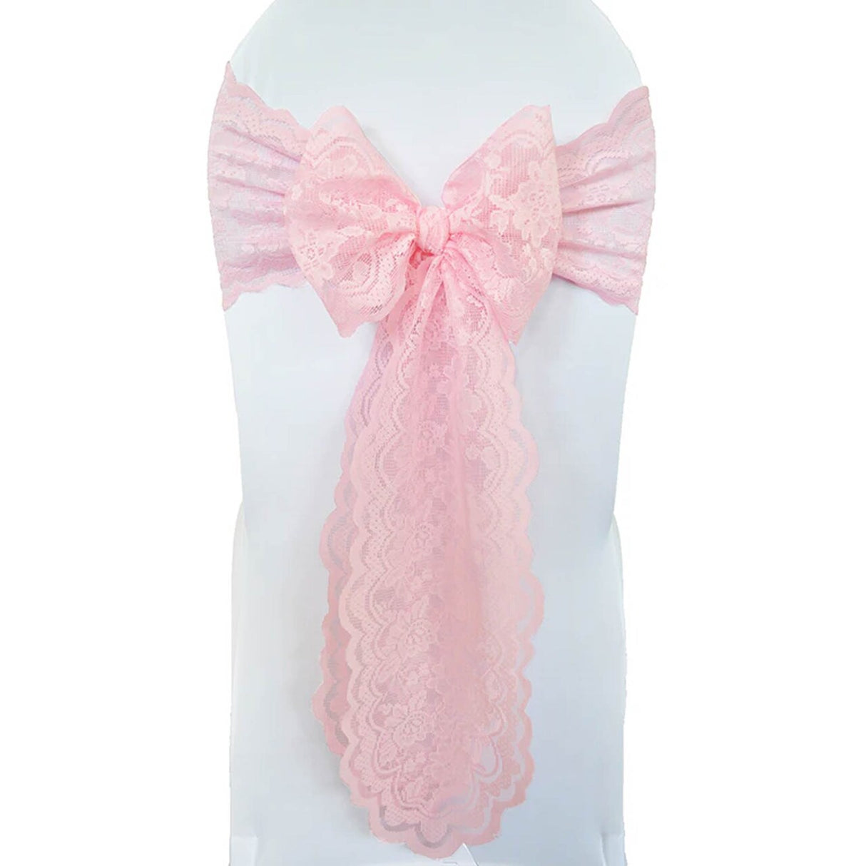 10 Pieces Pink Caspari Lace Chair Sashes for Elegant Event Seating Décor 9" x 108"