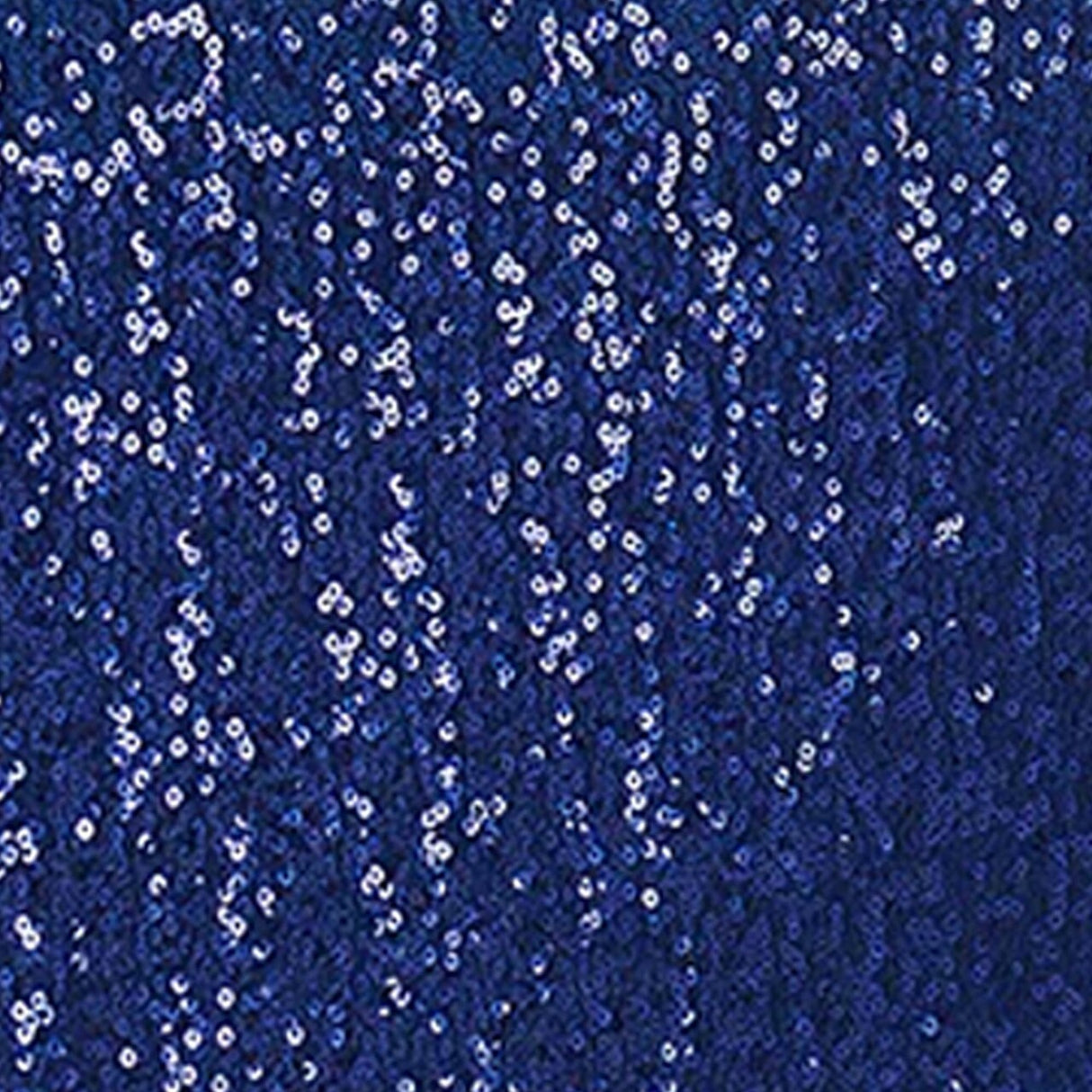 1 Piece Navy Blue Sequin Spandex Chair Cap 13.5 inch by 10 inch Wedding Cover