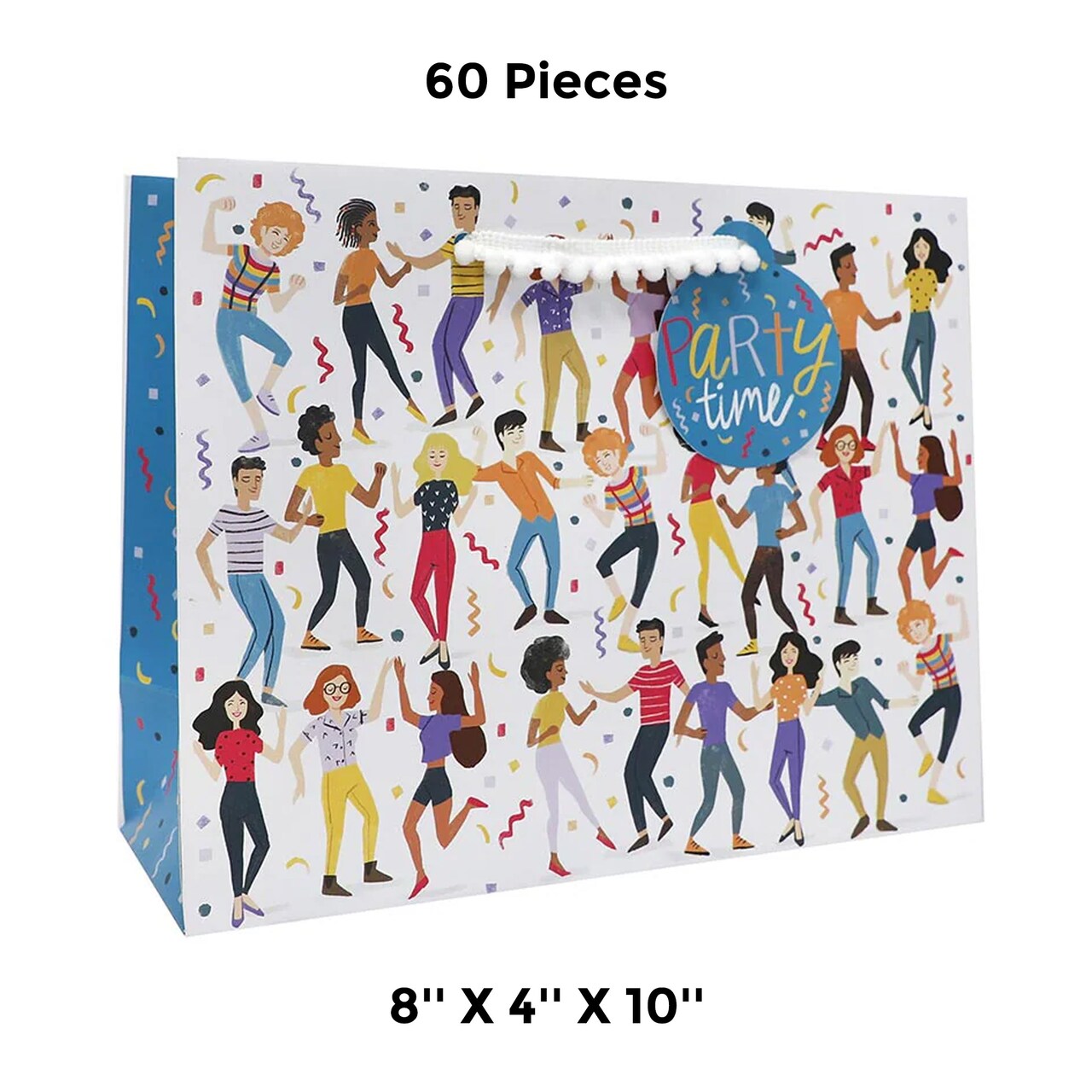 Patterned Gift Bags 8" X 4" X 10" High-Quality Gift Wrapping