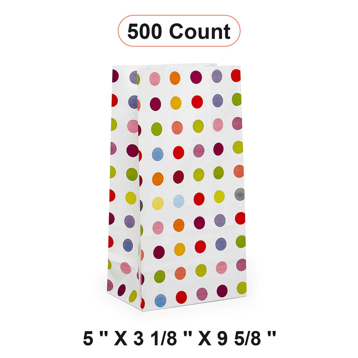 Dot Patterned Sos Food Bags 5'' X 3 1/8'' X 9 5/8''