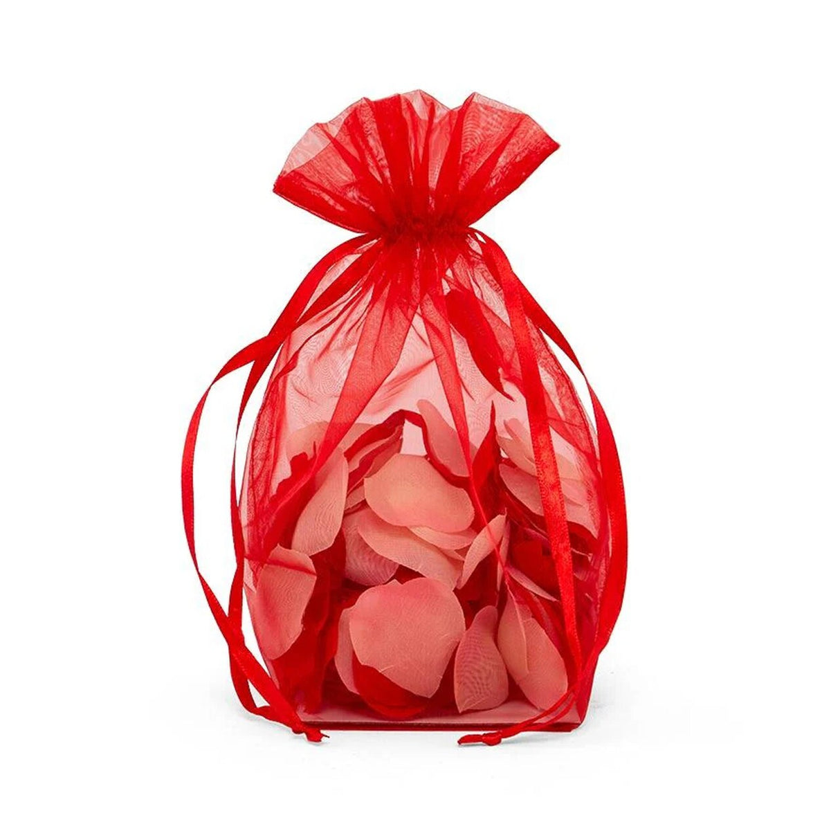 Cardboard Square Bottom Organza Bags 4'' x 4'' x 9 1/2'' for Events