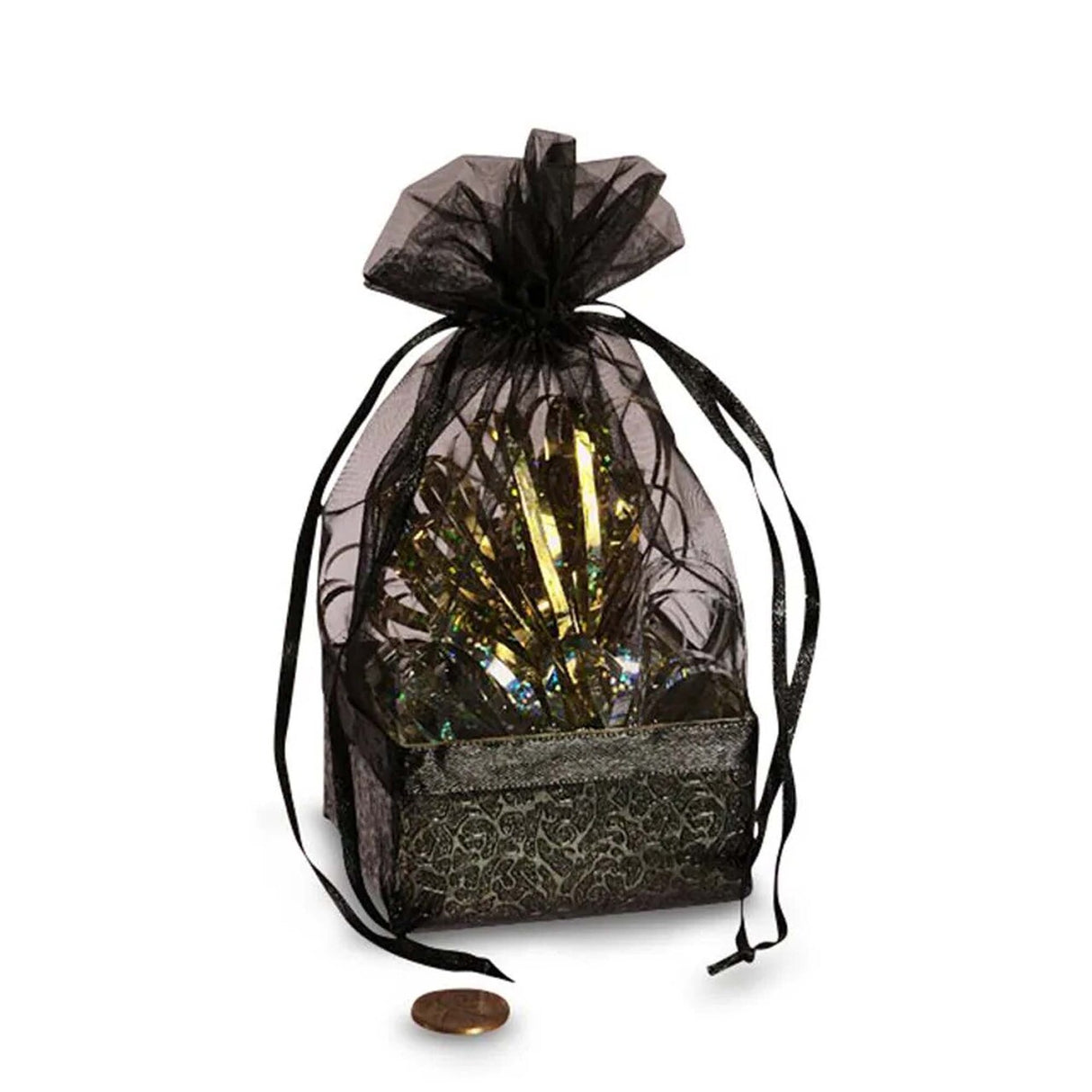 Box On The Bottom Organza Bags 2 1/2'' x 2 7/8'' x 6 1/2'' Favors