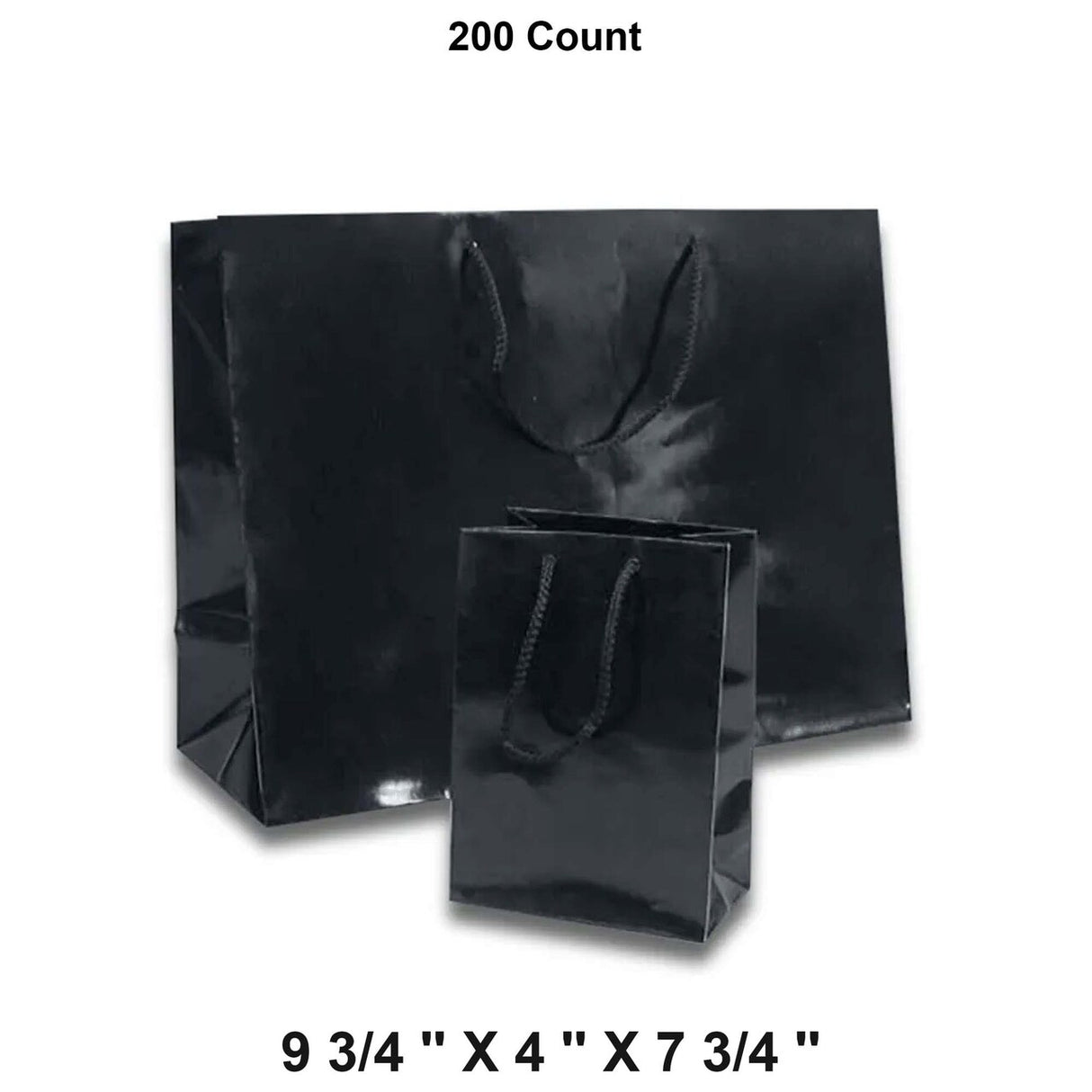 Bold and Glossy Mini Euro Totes 9 3/4'' x 4 '' x 7 3/4'' for Gift Wrapping